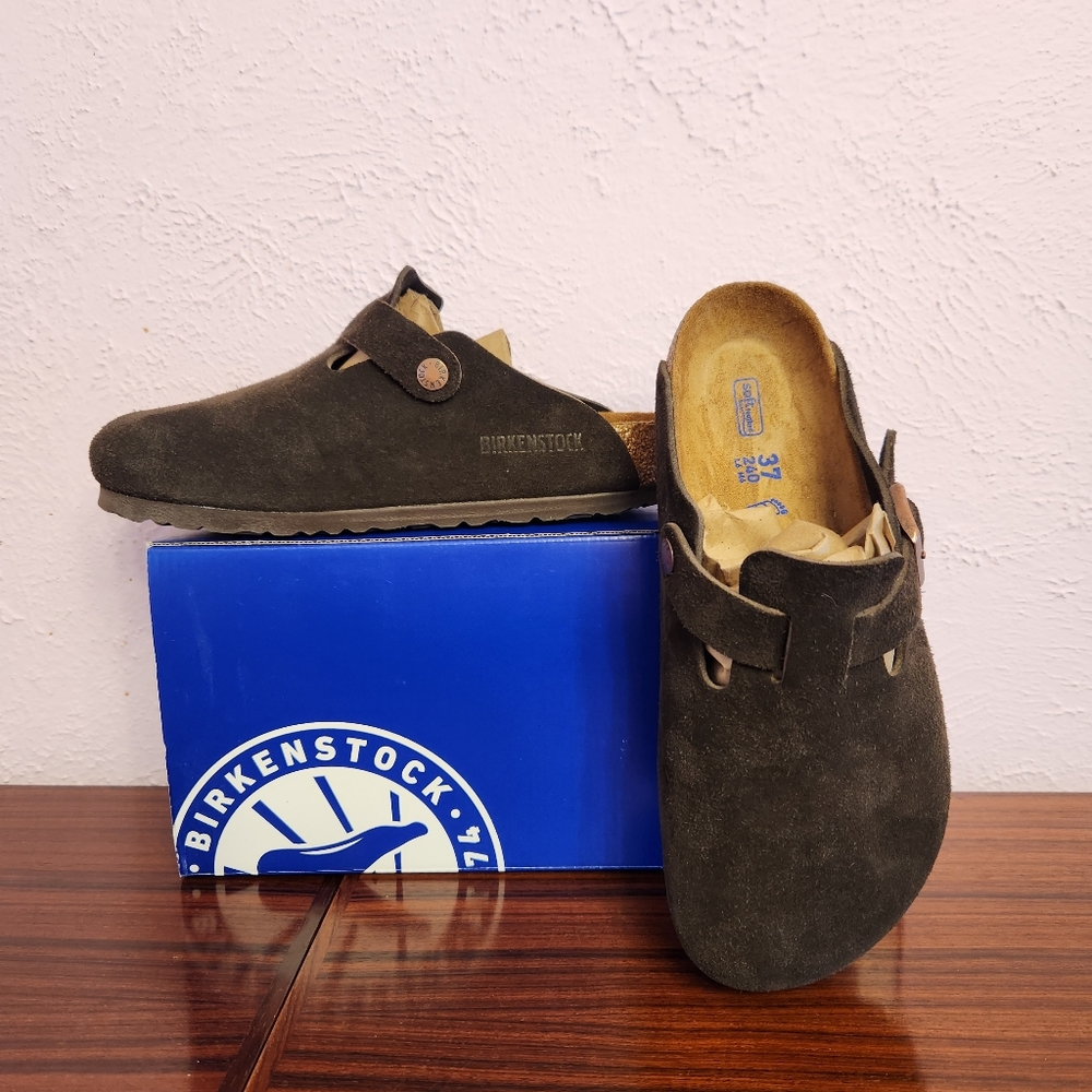 Birkenstock Boston suede Mocha size 37 regular